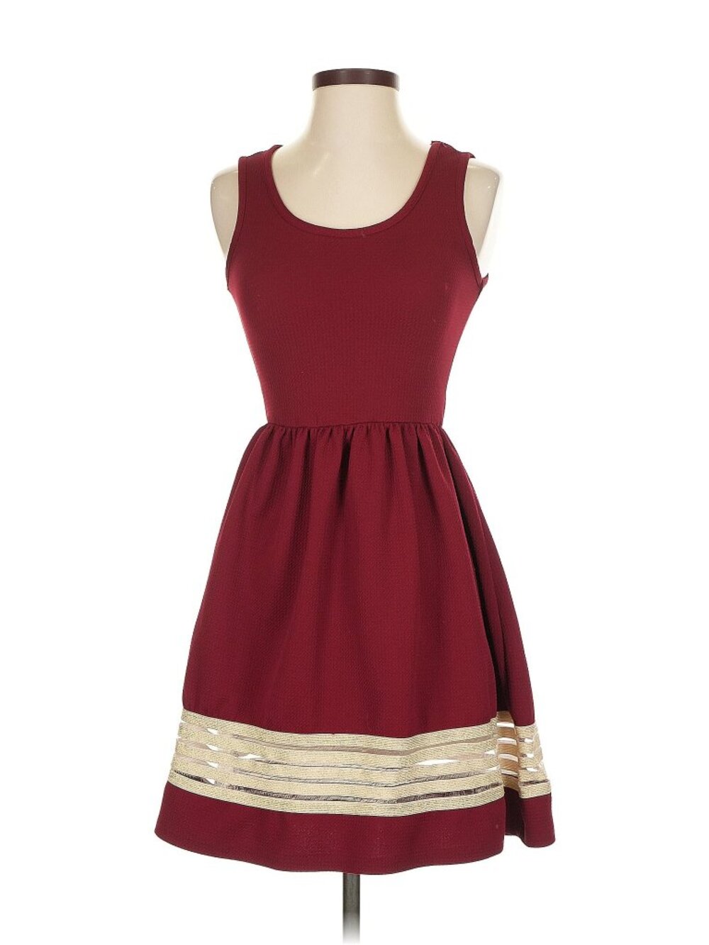 Mushka by Sienna Rose "Urban Rose" Maroon Skater Dress Size Small